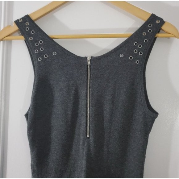 H&M Cami Knit Zip Up Dress with Silver Studs- Size 4- NWOT - Picture 3 of 9